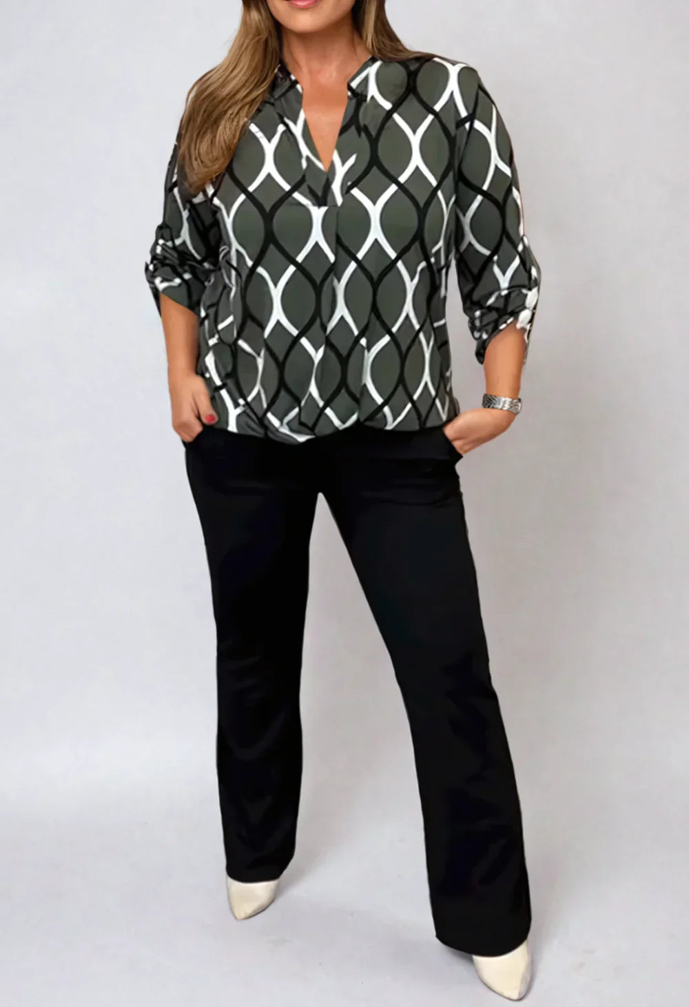 Modern Muse Abstract Long Sleeve Shirt