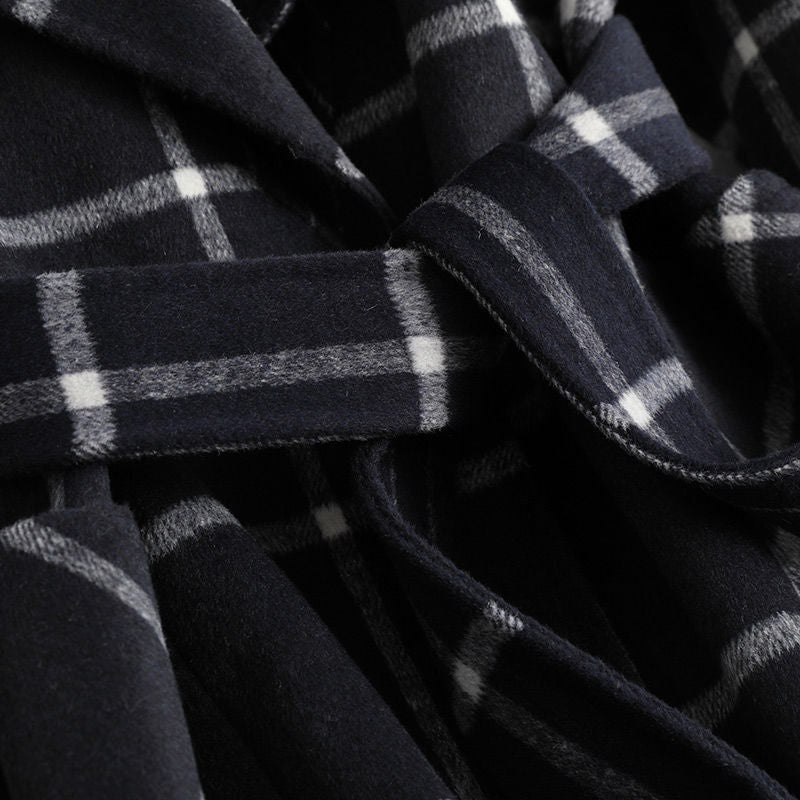 Amara - Elegant Checked Wool Coat