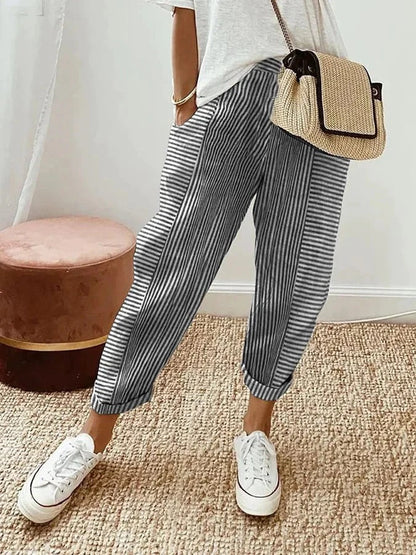 Lina - Striped Trousers