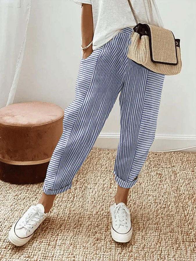 Lina - Striped Trousers