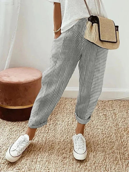 Lina - Striped Trousers