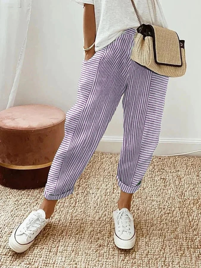 Lina - Striped Trousers