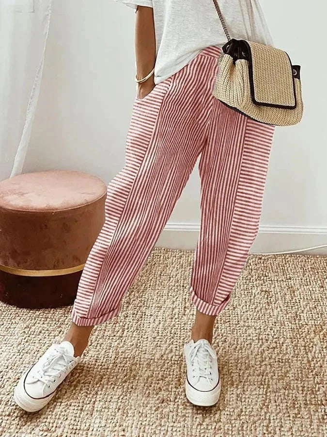 Lina - Striped Trousers